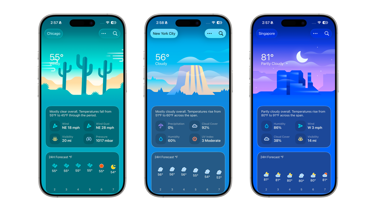 Beautiful weather illustrations